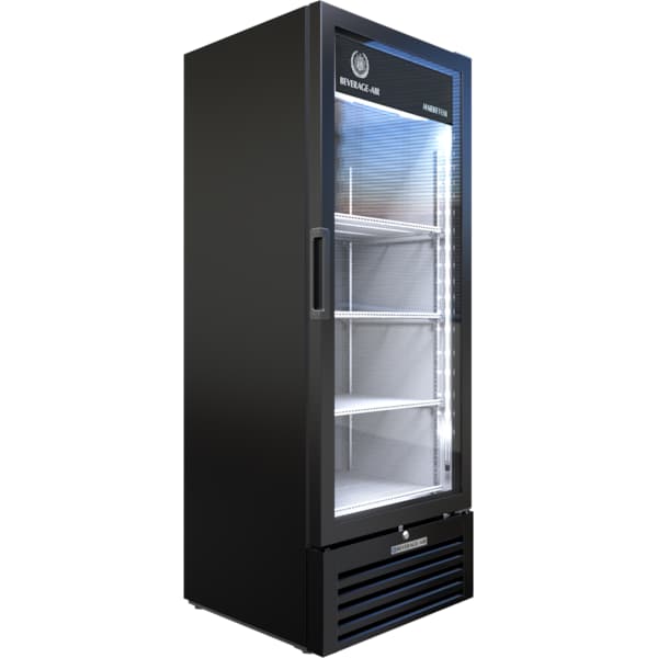 Beverage-Air Refrigerated Glass Door Merchandiser, Black, LED Lighting, 8.77 cu. ft. - MT12-1B
