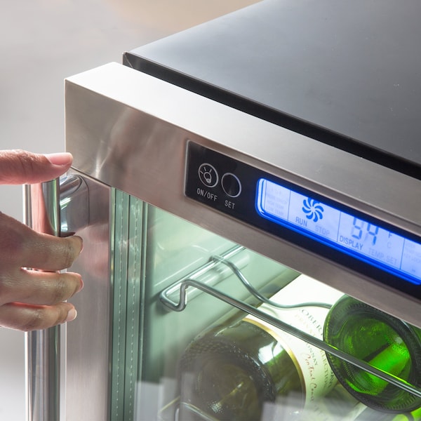Maxx Ice Indoor Glass Door Wine Cooler, 3 CUFT - MCWC28