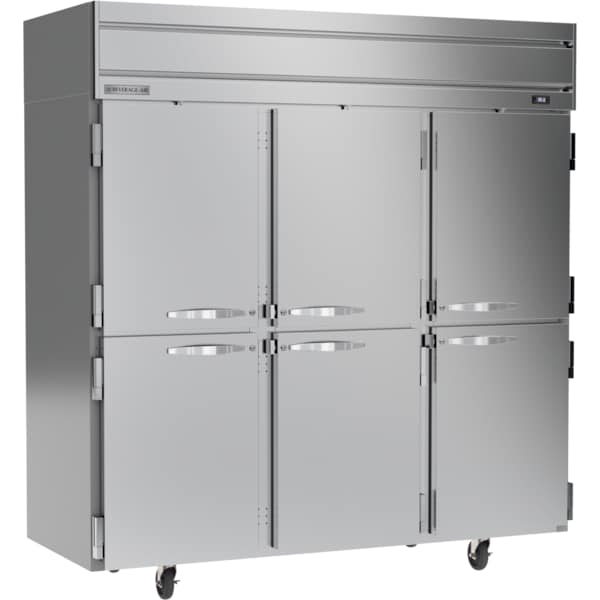 Beverage-Air Reach In Refrigerator, Three Section, Solid Doors, 71.52 Cu. Ft. - HR3HC-1HS
