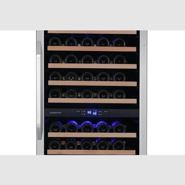 Edgestar 24 Inch Wide BuiltIn or Free Standing Dual Zone Wine Cooler with Interior Lighting - CWR1552DZ