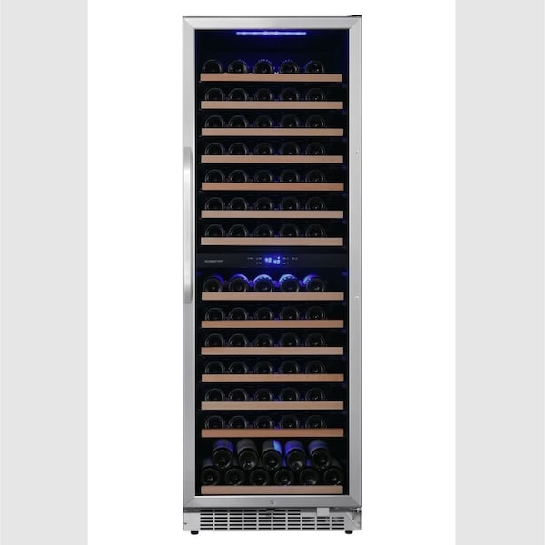 Edgestar 24 Inch Wide BuiltIn or Free Standing Dual Zone Wine Cooler with Interior Lighting - CWR1552DZ