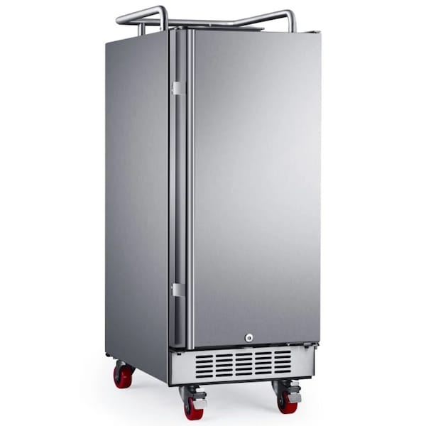 Edgestar 15 Inch Wide Outdoor Kegerator Conversion Refrigerator with Forced Air Refrigeration - BR1500SSOD