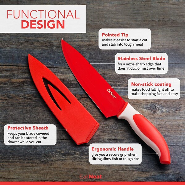 Snow Joe EatNeat 12Piece Kitchen Knife Set - CA70306