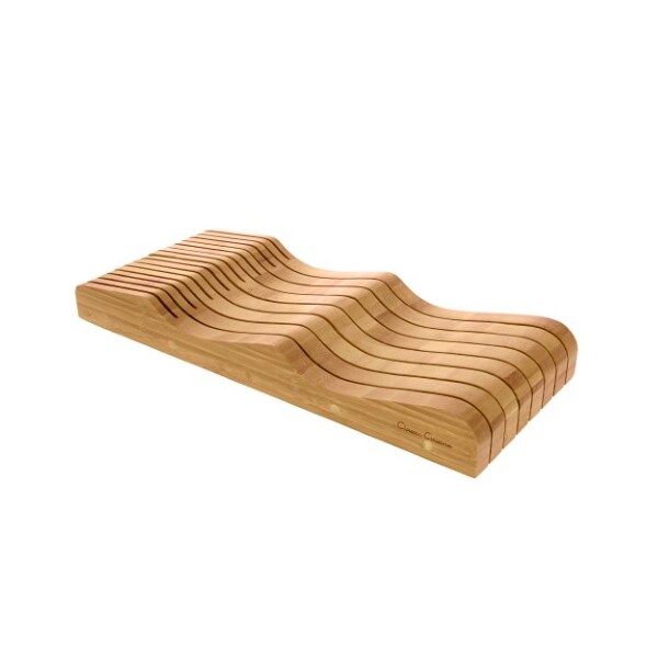 Hastings Home In Drawer Bamboo Knife Block / Cutlery Storage Organizer, Holds up to 15 Knives, Bacteria Resistant - 799873VRA