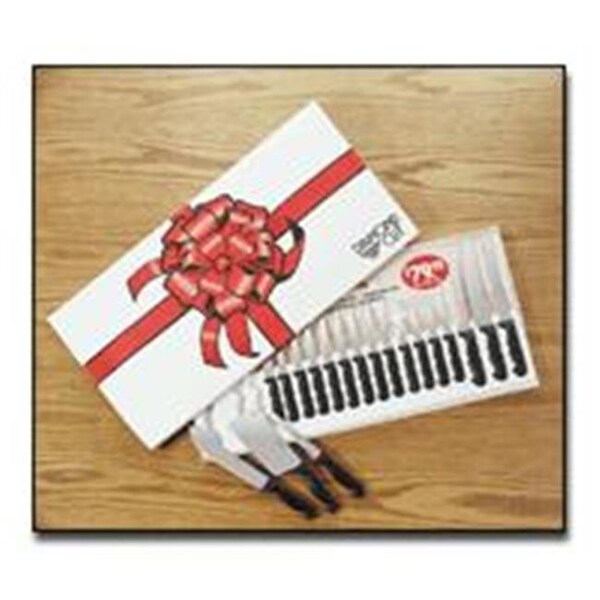 Diamond Cut Diamond Cut CTDC19 Kitchen Cutlery 19 Piece Set in White/Red Bow Gift Box - CTDC19