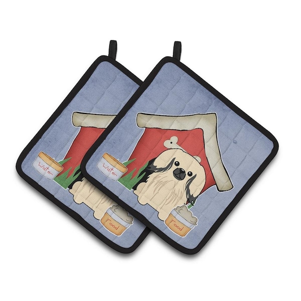 Carolines Treasures Dog House Collection Pekingnese Cream Pair of Pot Holders - BB2860PTHD