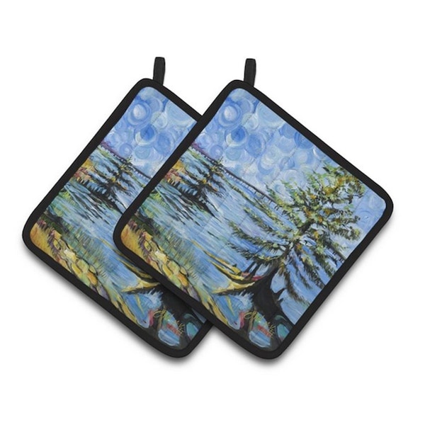 Carolines Treasures Life on the Causeway Pair of Pot Holders, 7.5 x 3 x 7.5 in. - JMK1275PTHD