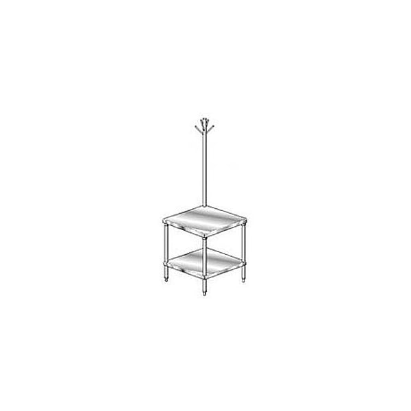 Aero Aero Manufacturing Mixer Stand W/ Utensil Rack, 16 Ga 430 Stainless Steel Top, 24"W x 30"D - 4MSRU-3024