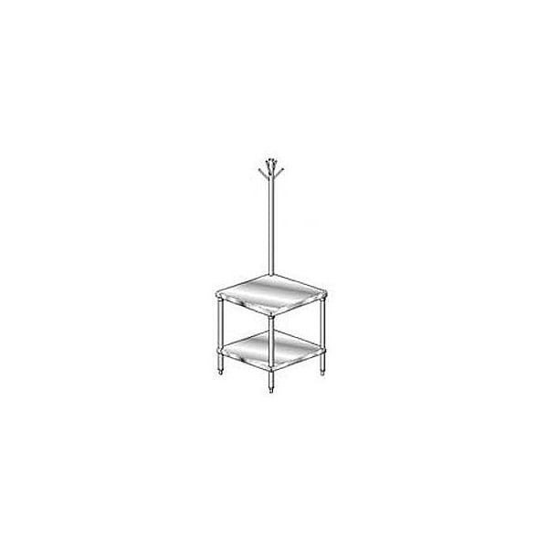 Aero Aero Manufacturing Mixer Stand W/ Utensil Rack, 18 Ga 430 Stainless Steel Top, 30"W x 30"D - 4MSRU-3030