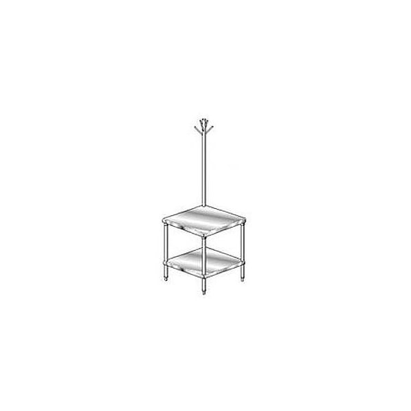 Aero Aero Manufacturing Mixer Stand W/ Utensil Rack, 14 Ga 304 Stainless Steel Top, 36"W x 30"D - 2MSRU-3036