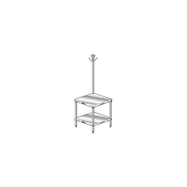 Aero Aero Manufacturing Mixer Stand W/ Utensil Rack, 14 Ga 304 Stainless Steel Top, 30"W x 30"D - 2MSRU-3030