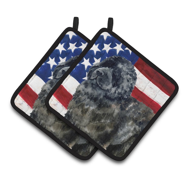 Carolines Treasures Newfoundland Patriotic Pair of Pot Holders - BB9671PTHD