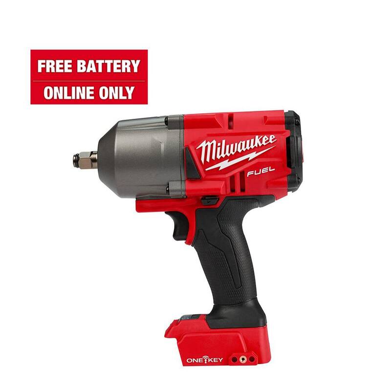 Llave de impacto inalámbrica Milwaukee M18 FUEL ONE-KEY de 18V con anillo de fricción y motor sin escobillas de 1/2 pulgadas (Solo herramienta) - 2863-20