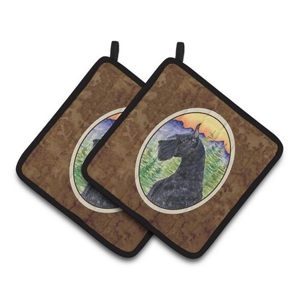 Carolines Treasures Schnauzer Pair of Pot Holders, 7.5 x 3 x 7.5 in. - SS8256PTHD