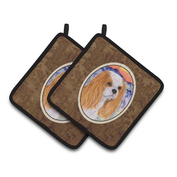 Carolines Treasures Cavalier Spaniel Pair of Pot Holders, 7.5 x 3 x 7.5 in. - SS8164PTHD