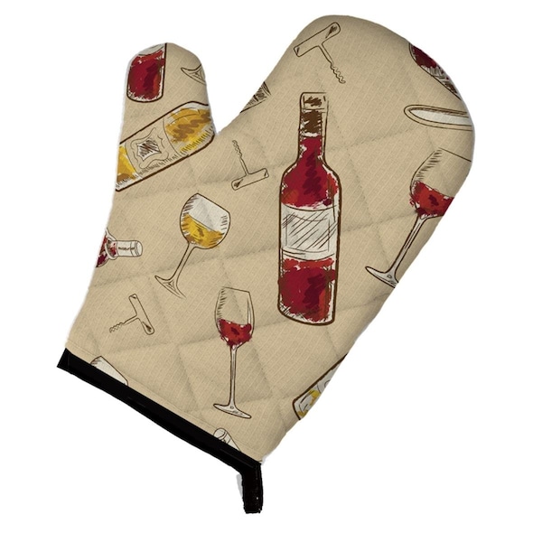 Carolines Treasures Red and White Wine Oven Mitt - BB5196OVMT