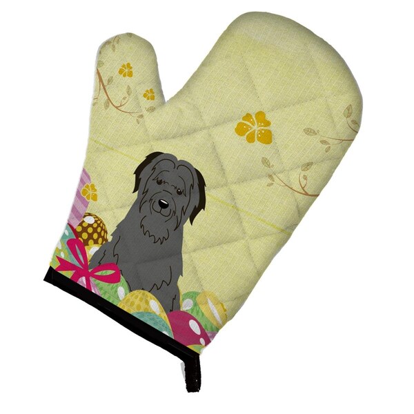 Carolines Treasures Easter Eggs Briard Black Oven Mitt - BB6081OVMT