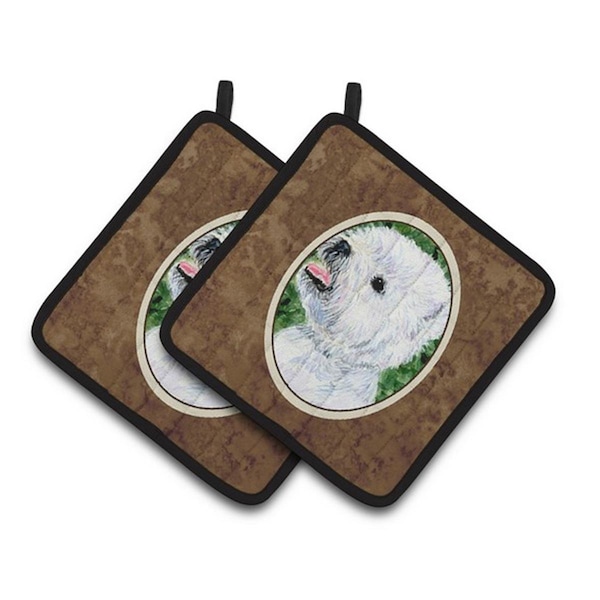 Carolines Treasures Westie Pair of Pot Holders, 7.5 x 3 x 7.5 in. - SS8802PTHD