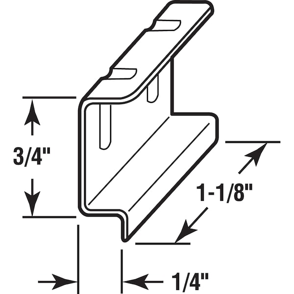 Prime-Line Aluminum Spline Channel Pull Tabs 100 Pack - PL 15551