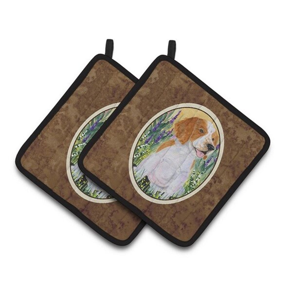 Carolines Treasures Welsh Springer Spaniel Pair of Pot Holders, 7.5 x 3 x 7.5 in. - SS8219PTHD