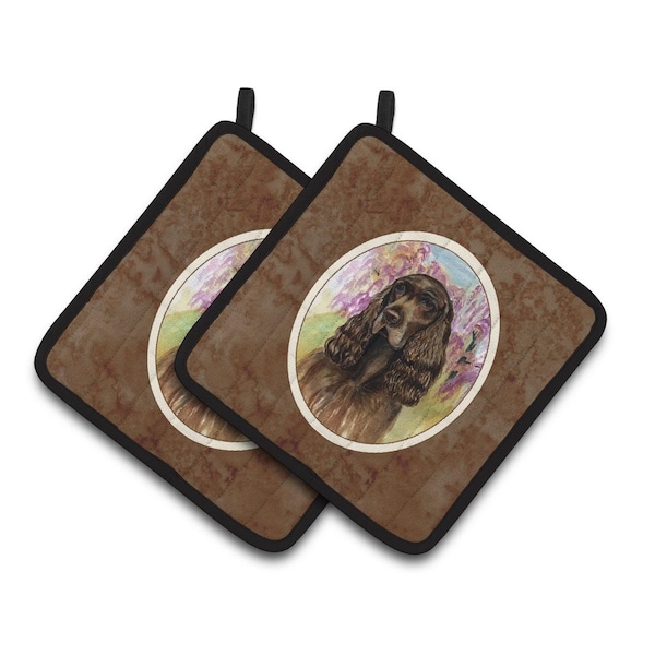 Carolines Treasures Field Spaniel Pair of Pot Holders - 7033PTHD