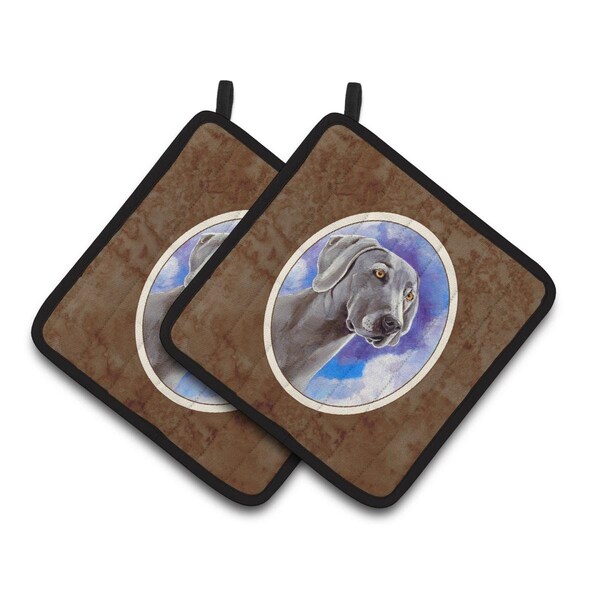 Carolines Treasures Weimaraner Azure Skies Pair of Pot Holders - 7063PTHD