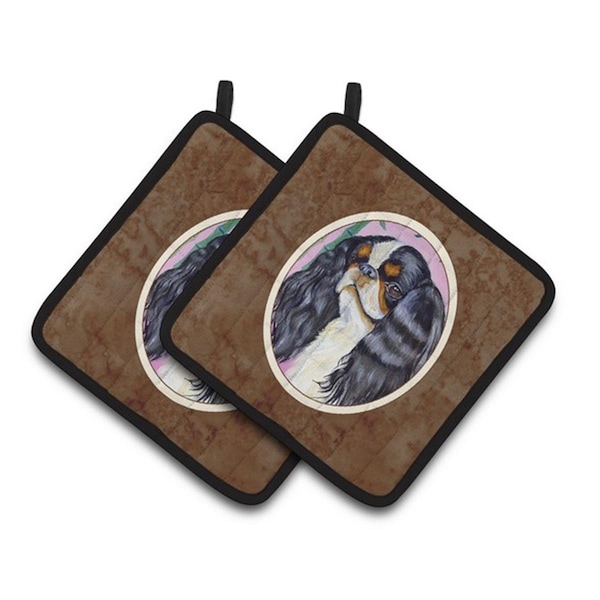 Carolines Treasures English Toy Spaniel Pair of Pot Holders, 7.5 x 3 x 7.5 in. - 7170PTHD