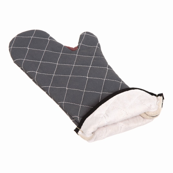 San Jamar Bestguard Oven Mitt, 17 in., WebGuard Plus Fabric, Black, Pair - 800FG17-BK