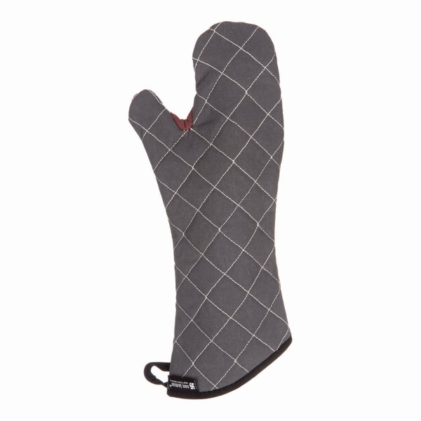 San Jamar Bestguard Oven Mitt, 17 in., WebGuard Plus Fabric, Black, Pair - 800FG17-BK