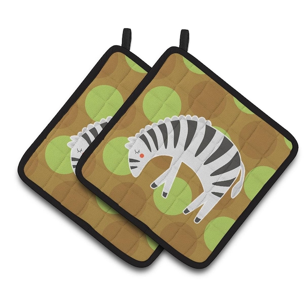 Carolines Treasures Zebra Pair of Pot Holders - BB6787PTHD
