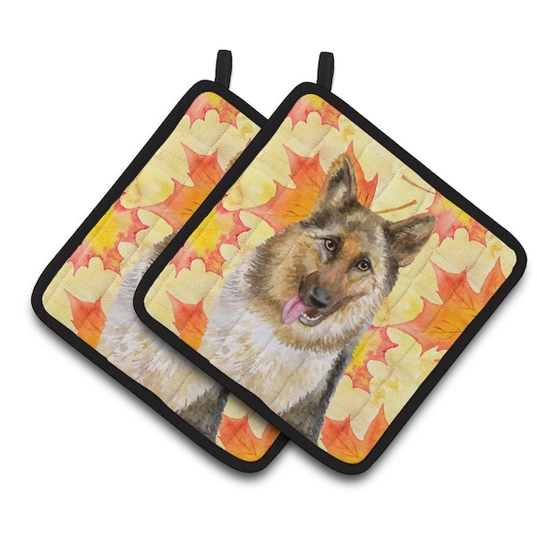 Carolines Treasures German Shepherd Fall Pair of Pot Holders - BB9915PTHD