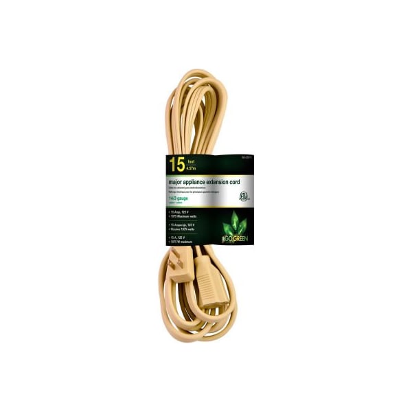 Gogreen GoGreen Power, , 15 Ft Appliance Cord - Beige - GG-25615
