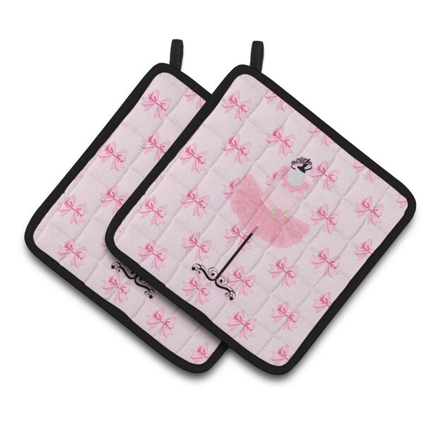 Carolines Treasures Ballerina Recital Attire Pair of Pot Holders - BB5156PTHD