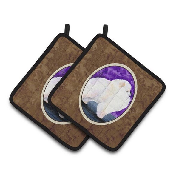 Carolines Treasures Pomeranian Pair of Pot Holders, 7.5 x 3 x 7.5 in. - SS8688PTHD
