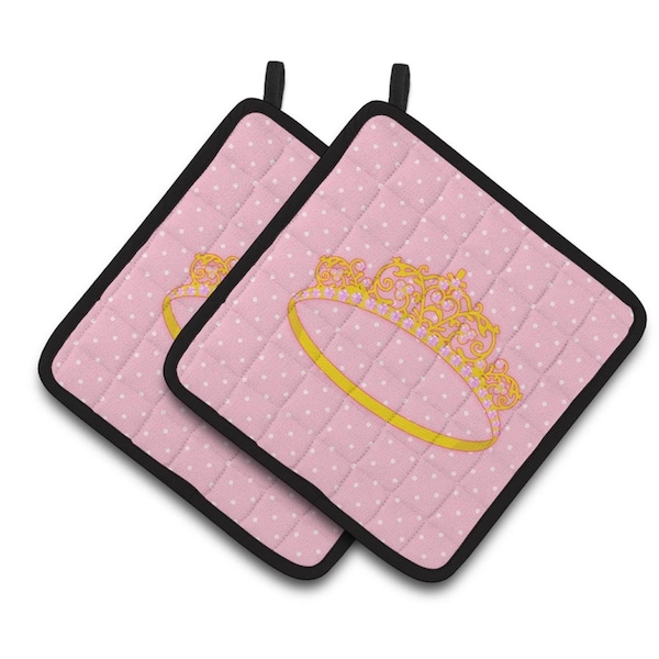 Carolines Treasures Ballerina Tiara Pair of Pot Holders - BB5155PTHD