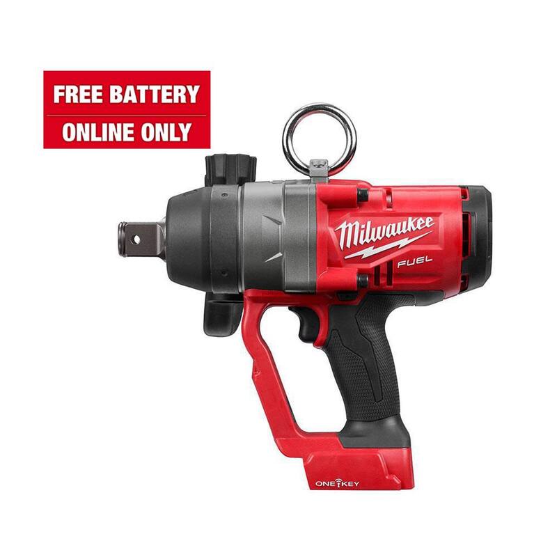 Milwaukee M18 FUEL ONE-KEY Llave de impacto inalámbrica de 18V con tecnología de litio y motor sin escobillas de 1 pulgada con anillo de fricción (solo herramienta) - 2867-20.