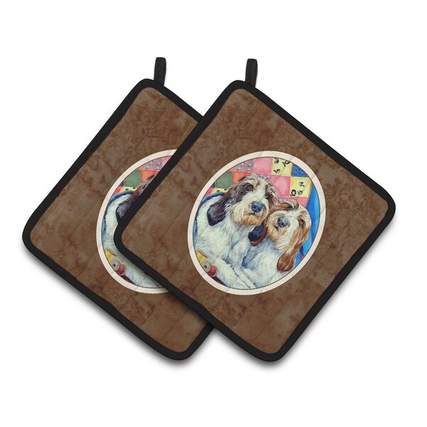 Carolines Treasures Petit Basset Griffon Vendeen Pair of Pot Holders - 7095PTHD