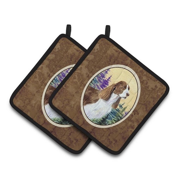 Carolines Treasures Springer Spaniel Pair of Pot Holders, 7.5 x 3 x 7.5 in. - SS8105PTHD