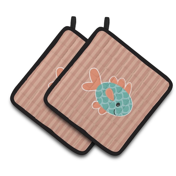 Carolines Treasures Fish Pair of Pot Holders - BB7118PTHD