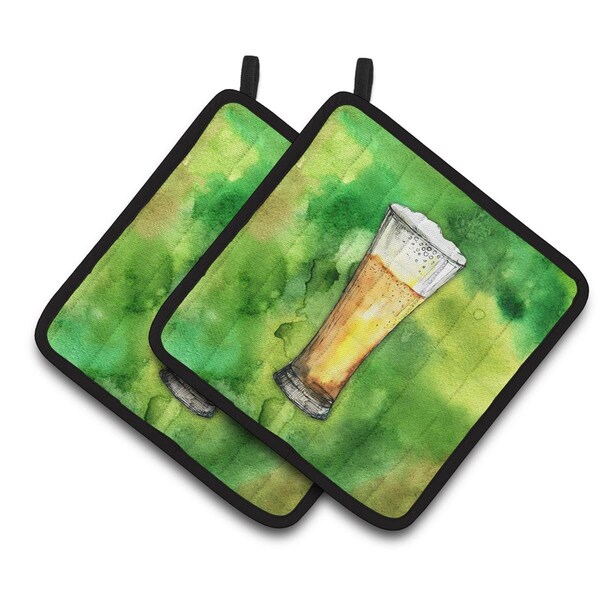Carolines Treasures Irish Beer Tall Pair of Pot Holders - BB5759PTHD