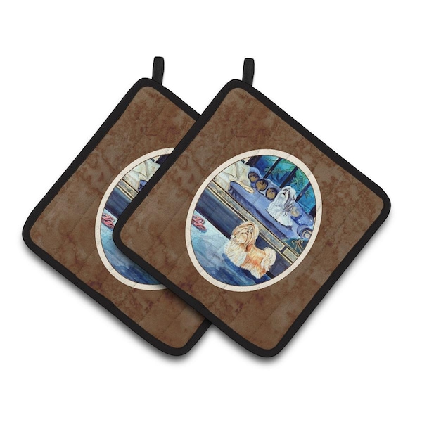 Carolines Treasures Shih Tzu Double Trouble Pair of Pot Holders - 7082PTHD