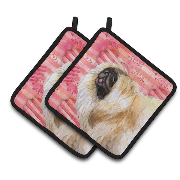 Carolines Treasures Pekingese Love Pair of Pot Holders - BB9768PTHD