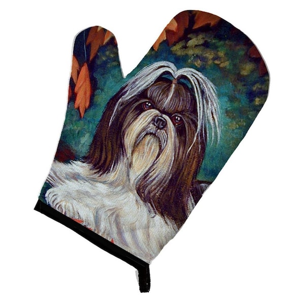 Carolines Treasures Autumn Leaves Shih Tzu Oven Mitt - 7182OVMT