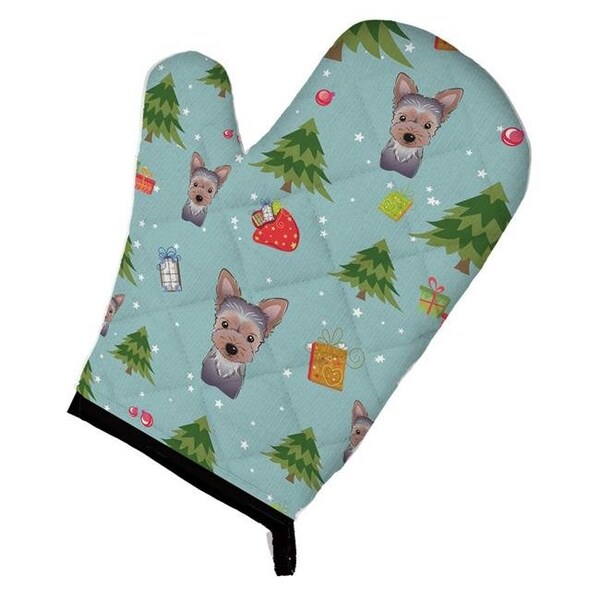 Carolines Treasures Carolines Treasures BB5021OVMT Christmas Yorkie Puppy Oven Mitt - BB5021OVMT