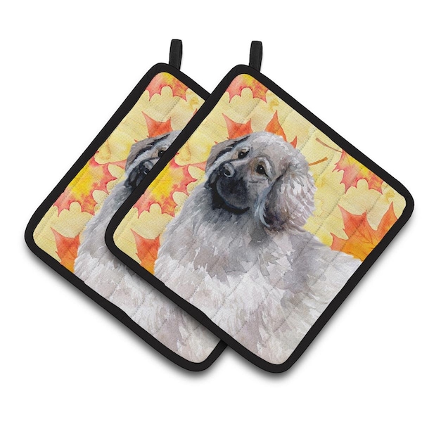 Carolines Treasures Moscow Watchdog Fall Pair of Pot Holders - BB9934PTHD