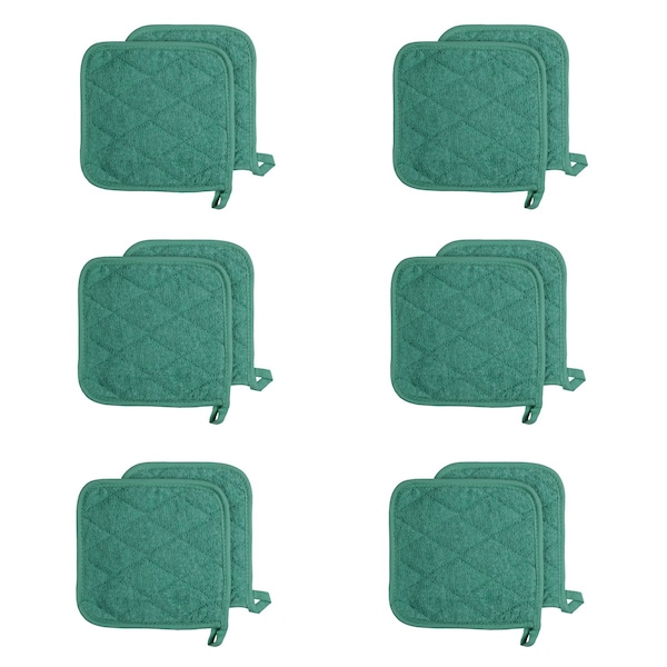 Monarch Brands Pot Holders - Green, 12PK - PNP-POT-GREEN