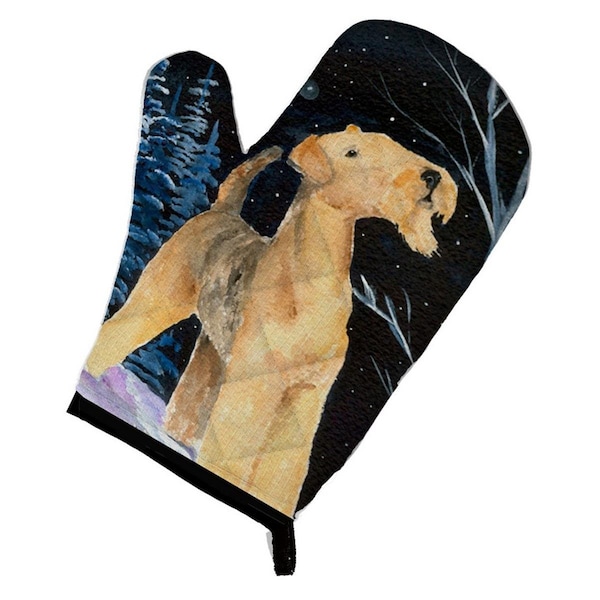 Carolines Treasures Starry Night Airedale Oven Mitt - SS8361OVMT