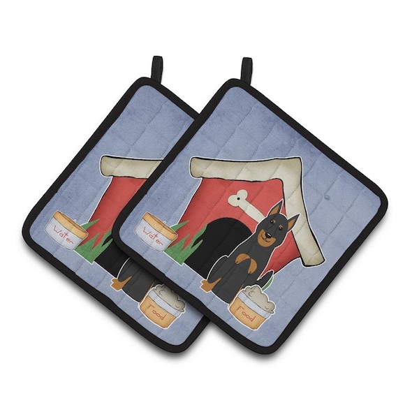 Carolines Treasures Dog House Collection Beauce Shepherd Dog Pair of Pot Holders - BB2834PTHD