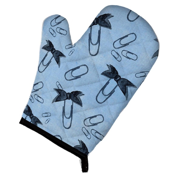 Carolines Treasures Watercolor Paper Clips Blue Oven Mitt - BB7544OVMT