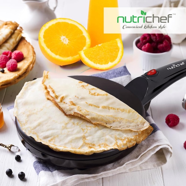 Nutrichef Electric Griddle - Crepe Maker Hot Plate Cooktop, PKCRM08.5 - PKCRM08.5